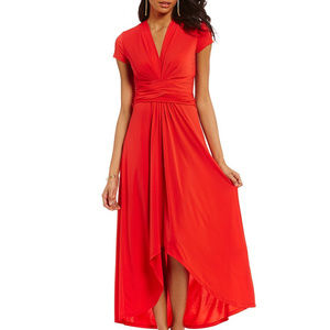 Michael Kors Faux-Wrap Hi-Low Maxi Dress